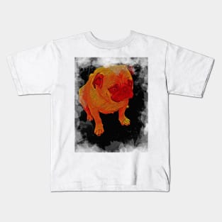 Sitting Pug Dog Kids T-Shirt